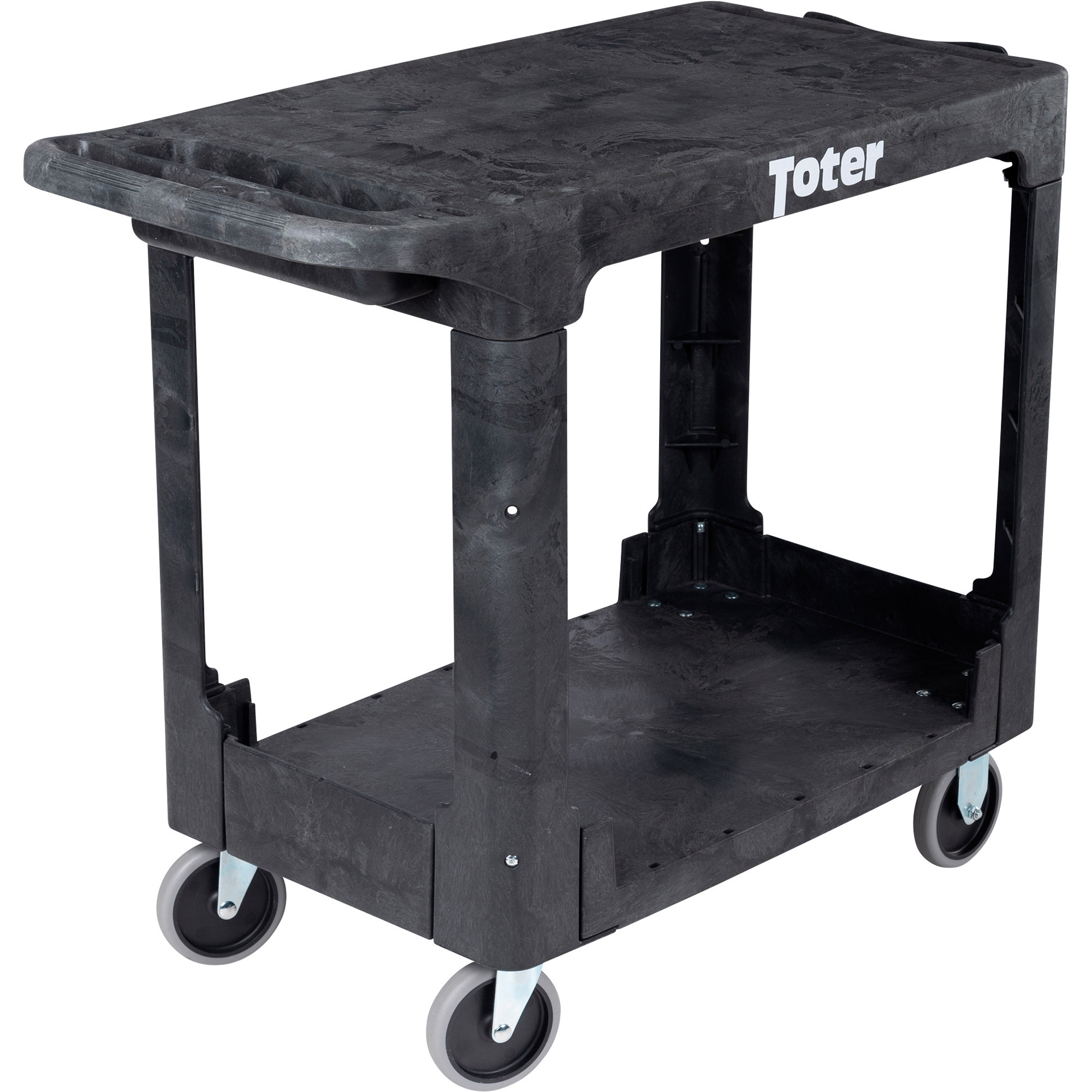 JET, Resin Utility Cart, Total Capacity 1500 lb, Shelves (qty.) 2